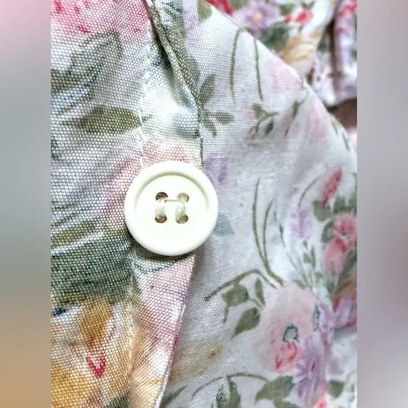 Vtg 80s Floral Cottagecore High Waist Floral Midi Skirt With Pockets XS - Picture 9 of 14